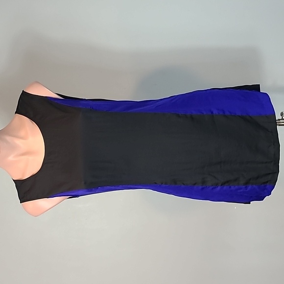 BCBGMAXAZRIA IKE Silky Dress colorblock shift Comfy Y2K Size XS Avant Garde - Picture 1 of 8
